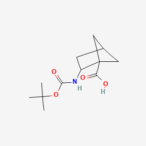 molecular formula C12H19NO4 B6611047 2-{[(tert-butoxy)carbonyl]amino}bicyclo[2.1.1]hexane-1-carboxylic acid CAS No. 2839152-31-5