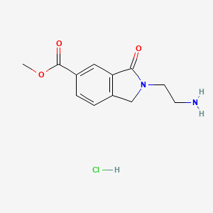 molecular formula C12H15ClN2O3 B6611053 methyl 2-(2-aminoethyl)-3-oxo-2,3-dihydro-1H-isoindole-5-carboxylate hydrochloride CAS No. 2866355-91-9