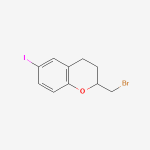 molecular formula C10H10BrIO B6611067 2-(bromomethyl)-6-iodo-3,4-dihydro-2H-1-benzopyran CAS No. 2870653-58-8