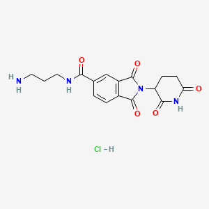 N-(3-aminopropyl)-2-(2,6-dioxopiperidin-3-yl)-1,3-dioxo-2,3-dihydro-1H-isoindole-5-carboxamide hydrochloride