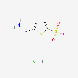 molecular formula C5H7ClFNO2S2 B6611072 5-(aminomethyl)thiophene-2-sulfonyl fluoride hydrochloride CAS No. 2866323-94-4