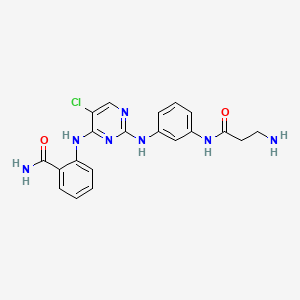 2-[(2-{[3-(3-aminopropanamido)phenyl]amino}-5-chloropyrimidin-4-yl)amino]benzamide