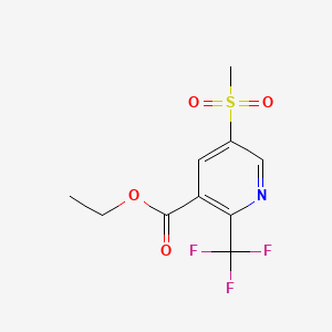 ethyl 5-methanesulfonyl-2-(trifluoromethyl)pyridine-3-carboxylate