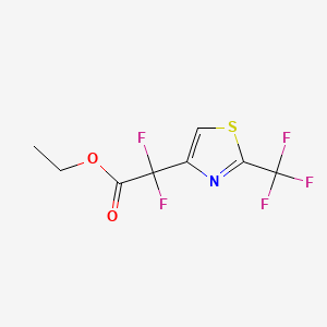 molecular formula C8H6F5NO2S B6611155 ethyl 2,2-difluoro-2-[2-(trifluoromethyl)-1,3-thiazol-4-yl]acetate CAS No. 2763760-50-3
