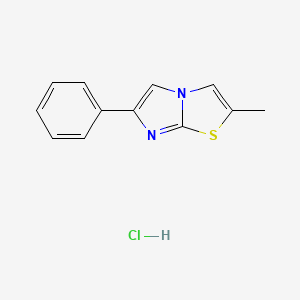 molecular formula C12H11ClN2S B6611159 2-methyl-6-phenylimidazo[2,1-b][1,3]thiazole hydrochloride CAS No. 2763776-18-5