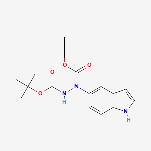 molecular formula C18H25N3O4 B6611173 N'-[(tert-butoxy)carbonyl]-N-(1H-indol-5-yl)(tert-butoxy)carbohydrazide CAS No. 2763776-78-7