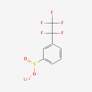 lithium(1+) 3-(1,1,2,2,2-pentafluoroethyl)benzene-1-sulfinate