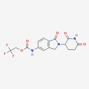 molecular formula C16H14F3N3O5 B6611200 2,2,2-trifluoroethyl N-[2-(2,6-dioxopiperidin-3-yl)-1-oxo-2,3-dihydro-1H-isoindol-5-yl]carbamate CAS No. 2763756-74-5