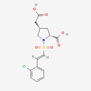 rac-(2R,4S)-4-(carboxymethyl)-1-[2-(2-chlorophenyl)ethenesulfonyl]pyrrolidine-2-carboxylic acid