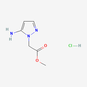 molecular formula C6H10ClN3O2 B6611239 methyl 2-(5-amino-1H-pyrazol-1-yl)acetate hydrochloride CAS No. 2763776-24-3