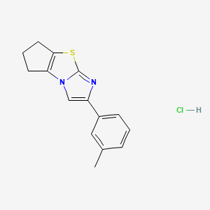 10-(3-methylphenyl)-7-thia-1,9-diazatricyclo[6.3.0.0,2,6]undeca-2(6),8,10-triene hydrochloride