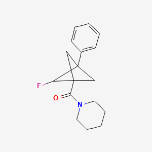 1-{2-fluoro-3-phenylbicyclo[1.1.1]pentane-1-carbonyl}piperidine