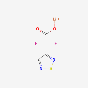 molecular formula C4HF2LiN2O2S B6611293 lithium(1+) 2,2-difluoro-2-(1,2,5-thiadiazol-3-yl)acetate CAS No. 2763759-83-5