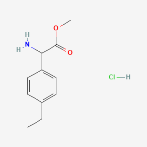 molecular formula C11H16ClNO2 B6611301 methyl 2-amino-2-(4-ethylphenyl)acetate hydrochloride CAS No. 2763750-20-3