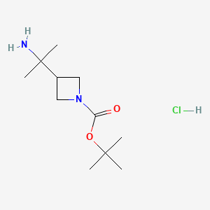 molecular formula C11H23ClN2O2 B6611314 tert-butyl 3-(2-aminopropan-2-yl)azetidine-1-carboxylate hydrochloride CAS No. 2763760-24-1