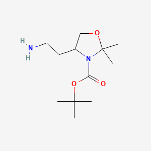 tert-butyl 4-(2-aminoethyl)-2,2-dimethyl-1,3-oxazolidine-3-carboxylate