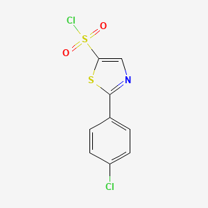 molecular formula C9H5Cl2NO2S2 B6611324 2-(4-chlorophenyl)-1,3-thiazole-5-sulfonyl chloride CAS No. 2763760-29-6