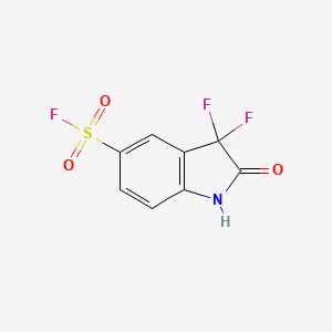 3,3-difluoro-2-oxo-2,3-dihydro-1H-indole-5-sulfonyl fluoride