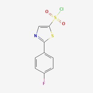 molecular formula C9H5ClFNO2S2 B6611338 2-(4-fluorophenyl)-1,3-thiazole-5-sulfonyl chloride CAS No. 2763750-46-3