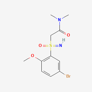 molecular formula C11H15BrN2O3S B6611354 2-[(5-bromo-2-methoxyphenyl)(imino)oxo-lambda6-sulfanyl]-N,N-dimethylacetamide CAS No. 1546641-49-9