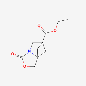 molecular formula C10H13NO4 B6611363 ethyl 4-oxo-3-oxa-5-azatricyclo[5.1.1.0,1,5]nonane-7-carboxylate CAS No. 2763777-29-1