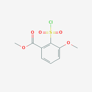 molecular formula C9H9ClO5S B6611425 methyl 2-(chlorosulfonyl)-3-methoxybenzoate CAS No. 215648-56-9