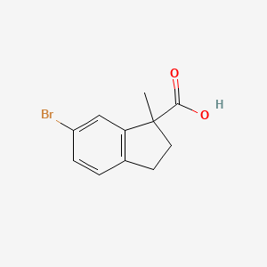 molecular formula C11H11BrO2 B6611454 6-bromo-1-methyl-2,3-dihydro-1H-indene-1-carboxylic acid CAS No. 1780687-58-2