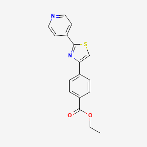 molecular formula C17H14N2O2S B6611462 Ethyl 4-[2-(4-pyridinyl)-4-thiazolyl]benzoate CAS No. 773042-01-6