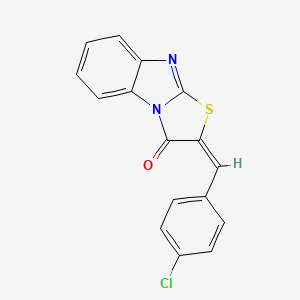molecular formula C16H9ClN2OS B6611486 2-((4-Chlorophenyl)methylene)thiazolo(3,2-a)benzimidazol-3(2H)-one CAS No. 23983-06-4