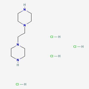 molecular formula C10H26Cl4N4 B6611494 1-[2-(piperazin-1-yl)ethyl]piperazine tetrahydrochloride CAS No. 2743206-54-2