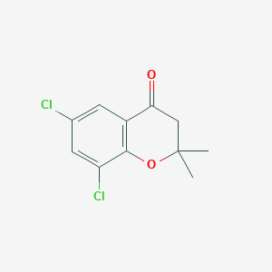molecular formula C11H10Cl2O2 B6611507 6,8-dichloro-2,2-dimethyl-3,4-dihydro-2H-1-benzopyran-4-one CAS No. 1343050-37-2