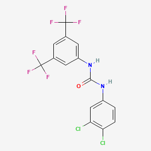 molecular formula C15H8Cl2F6N2O B6611527 N-(3,5-Bis(trifluoromethyl)phenyl)-N'-(3,4-dichlorophenyl)urea CAS No. 1764-23-4