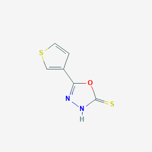 molecular formula C6H4N2OS2 B6611533 5-(thiophen-3-yl)-1,3,4-oxadiazole-2-thiol CAS No. 1092286-52-6