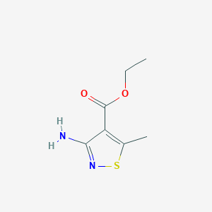 molecular formula C7H10N2O2S B6611547 ethyl 3-amino-5-methyl-1,2-thiazole-4-carboxylate CAS No. 20943-41-3