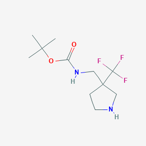 tert-butyl N-{[3-(trifluoromethyl)pyrrolidin-3-yl]methyl}carbamate