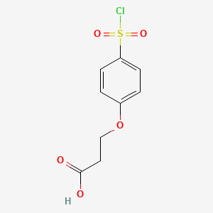 molecular formula C9H9ClO5S B6611682 3-[4-(chlorosulfonyl)phenoxy]propanoic acid CAS No. 926251-94-7