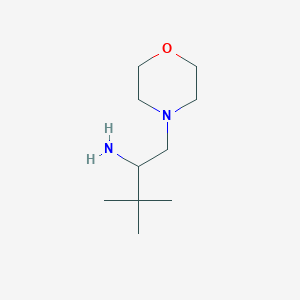molecular formula C10H22N2O B6611696 3,3-dimethyl-1-(morpholin-4-yl)butan-2-amine CAS No. 953719-71-6