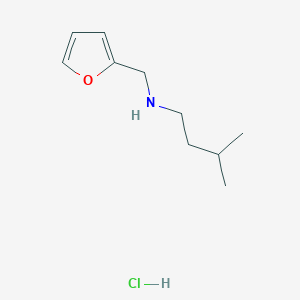 molecular formula C10H18ClNO B6611718 [(furan-2-yl)methyl](3-methylbutyl)amine hydrochloride CAS No. 4462-16-2