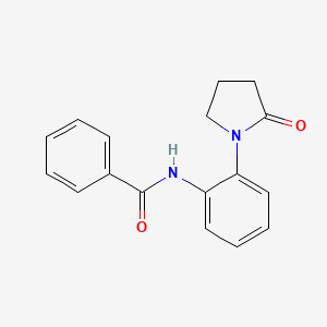 molecular formula C17H16N2O2 B6611744 N-[2-(2-Oxo-1-pyrrolidinyl)phenyl]benzamide CAS No. 737-56-4
