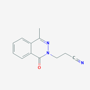 molecular formula C12H11N3O B6611753 3-(4-Methyl-1-oxophthalazin-2(1H)-yl)propanenitrile CAS No. 95174-97-3