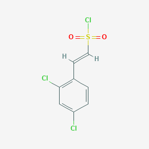 molecular formula C8H5Cl3O2S B6611759 (E)-2-(2,4-dichlorophenyl)ethene-1-sulfonyl chloride CAS No. 62755-57-1