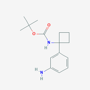 molecular formula C15H22N2O2 B6611784 叔丁基N-[1-(3-氨基苯基)环丁基]氨基甲酸酯 CAS No. 180146-52-5