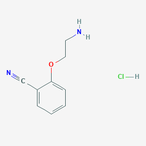 molecular formula C9H11ClN2O B6611792 2-(2-aminoethoxy)benzonitrile hydrochloride CAS No. 263409-83-2