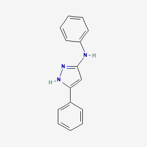 molecular formula C15H13N3 B6611820 3,N-Diphenyl-1H-pyrazole-5-amine CAS No. 41443-37-2