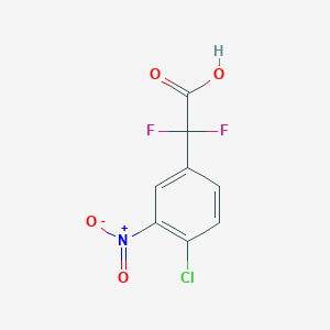 molecular formula C8H4ClF2NO4 B6611869 2-(4-chloro-3-nitrophenyl)-2,2-difluoroacetic acid CAS No. 2228530-15-0