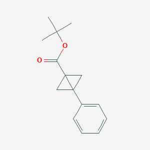 molecular formula C15H18O2 B6611922 tert-butyl 3-phenylbicyclo[1.1.0]butane-1-carboxylate CAS No. 351427-09-3