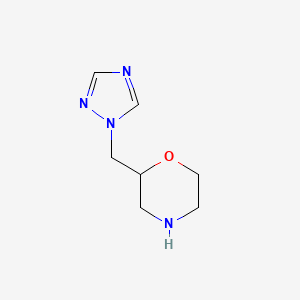 molecular formula C7H12N4O B6611948 2-[(1H-1,2,4-triazol-1-yl)methyl]morpholine CAS No. 1315449-56-9