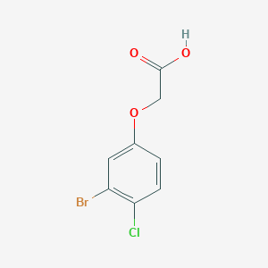 molecular formula C8H6BrClO3 B6611970 3-溴-4-氯苯氧基乙酸 CAS No. 129309-69-9