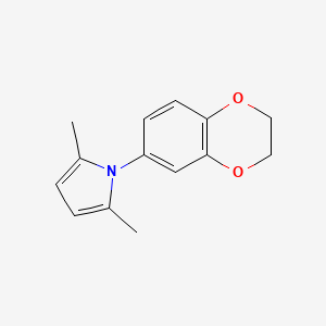 molecular formula C14H15NO2 B6611977 1-(2,3-dihydro-1,4-benzodioxin-6-yl)-2,5-dimethyl-1H-pyrrole CAS No. 329264-86-0