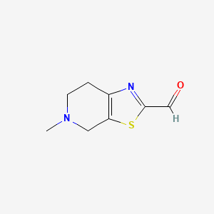 molecular formula C8H10N2OS B6611983 5-methyl-4H,5H,6H,7H-[1,3]thiazolo[5,4-c]pyridine-2-carbaldehyde CAS No. 439692-04-3